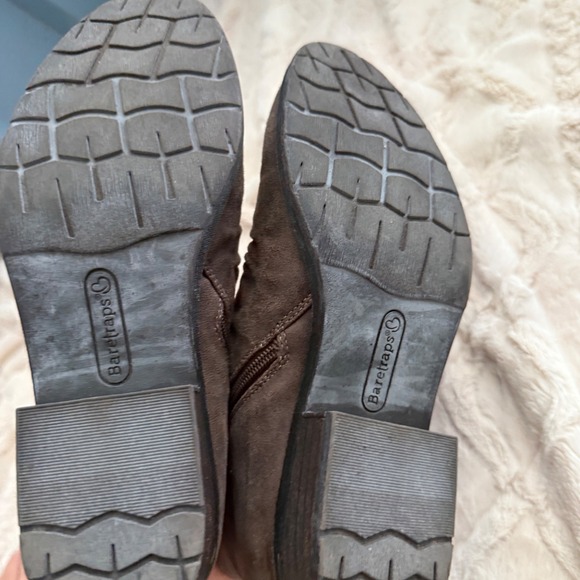 Bare Traps Yuno Brown Ankle Boots Women's 8M Slouch‎ Ruched Zipper Casual Fall - Picture 9 of 9